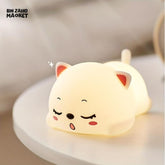 CUTE SILICONE LED NIGHT LIGHT USB RECHARGEABLE TOUCH CONTROL - LYING CAT